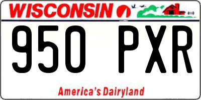 WI license plate 950PXR