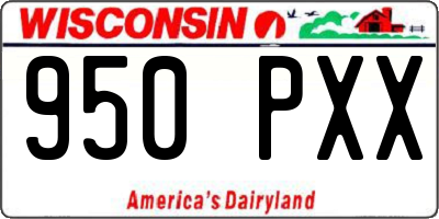 WI license plate 950PXX
