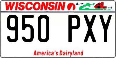 WI license plate 950PXY