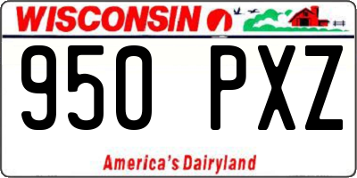 WI license plate 950PXZ