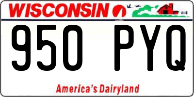 WI license plate 950PYQ
