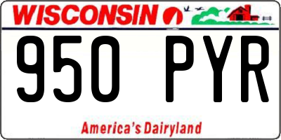 WI license plate 950PYR