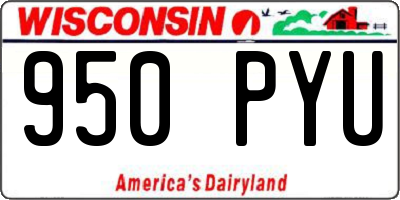 WI license plate 950PYU