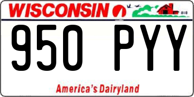 WI license plate 950PYY