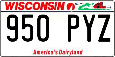 WI license plate 950PYZ