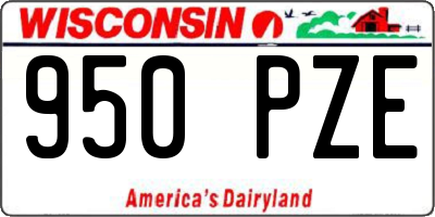 WI license plate 950PZE