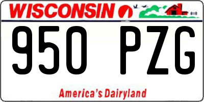 WI license plate 950PZG