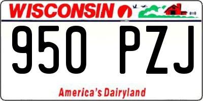 WI license plate 950PZJ