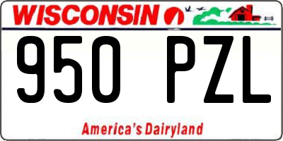 WI license plate 950PZL