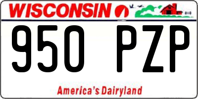 WI license plate 950PZP