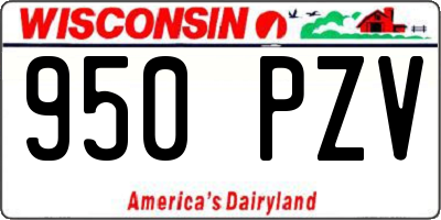 WI license plate 950PZV