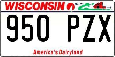 WI license plate 950PZX