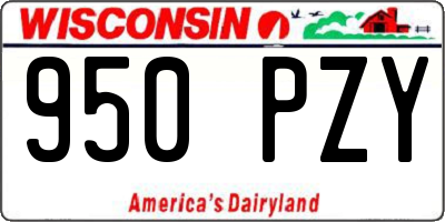 WI license plate 950PZY