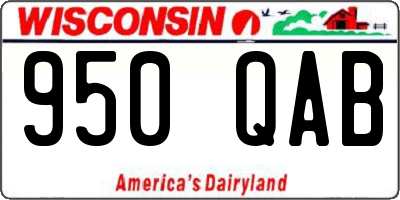 WI license plate 950QAB