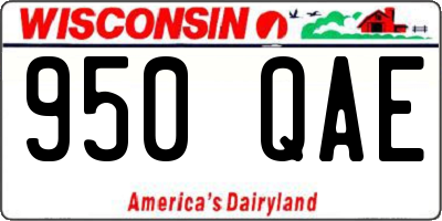 WI license plate 950QAE