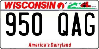 WI license plate 950QAG