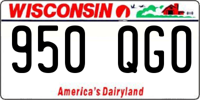 WI license plate 950QGO