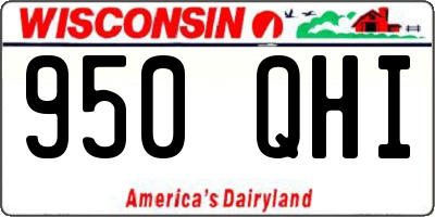 WI license plate 950QHI