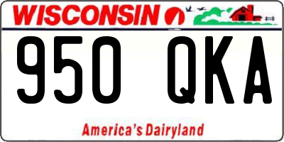 WI license plate 950QKA