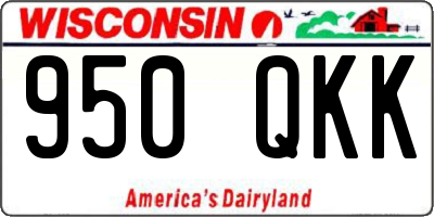 WI license plate 950QKK