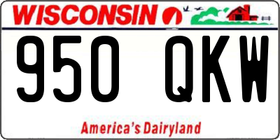 WI license plate 950QKW