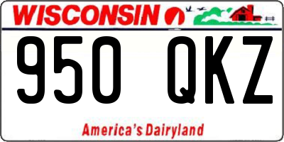 WI license plate 950QKZ