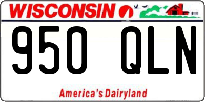 WI license plate 950QLN