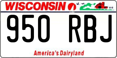 WI license plate 950RBJ