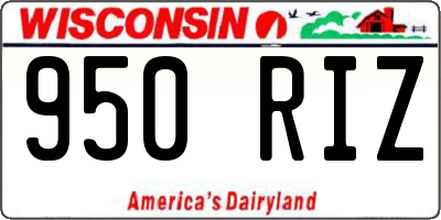 WI license plate 950RIZ