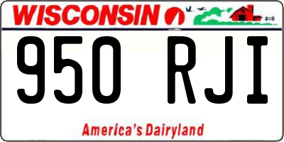 WI license plate 950RJI