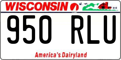 WI license plate 950RLU