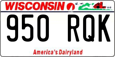 WI license plate 950RQK