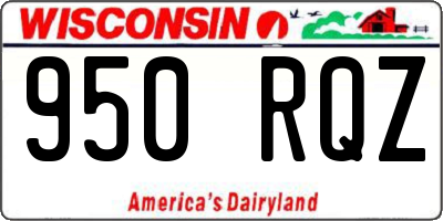 WI license plate 950RQZ