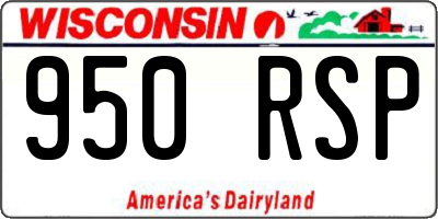 WI license plate 950RSP