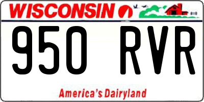 WI license plate 950RVR