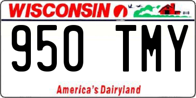 WI license plate 950TMY