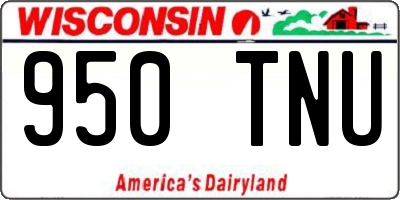 WI license plate 950TNU