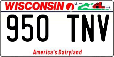 WI license plate 950TNV