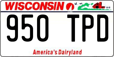WI license plate 950TPD
