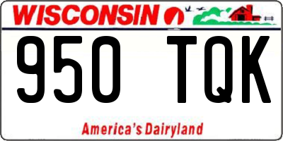 WI license plate 950TQK