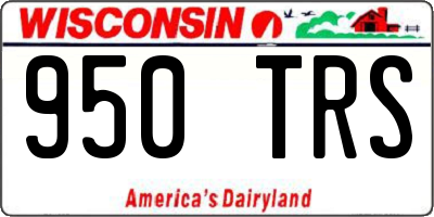 WI license plate 950TRS
