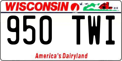 WI license plate 950TWI