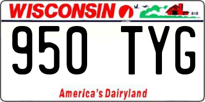 WI license plate 950TYG