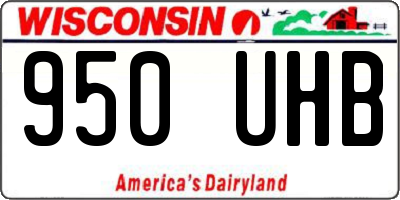 WI license plate 950UHB