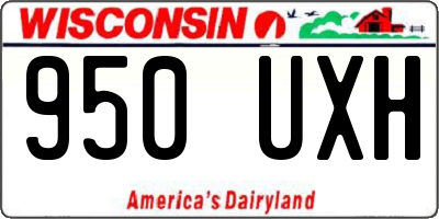 WI license plate 950UXH