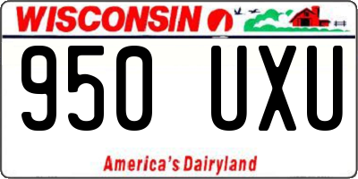 WI license plate 950UXU