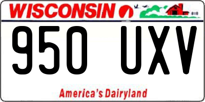 WI license plate 950UXV