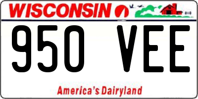 WI license plate 950VEE