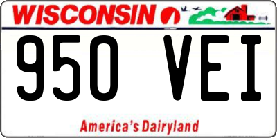 WI license plate 950VEI