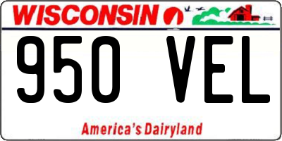 WI license plate 950VEL